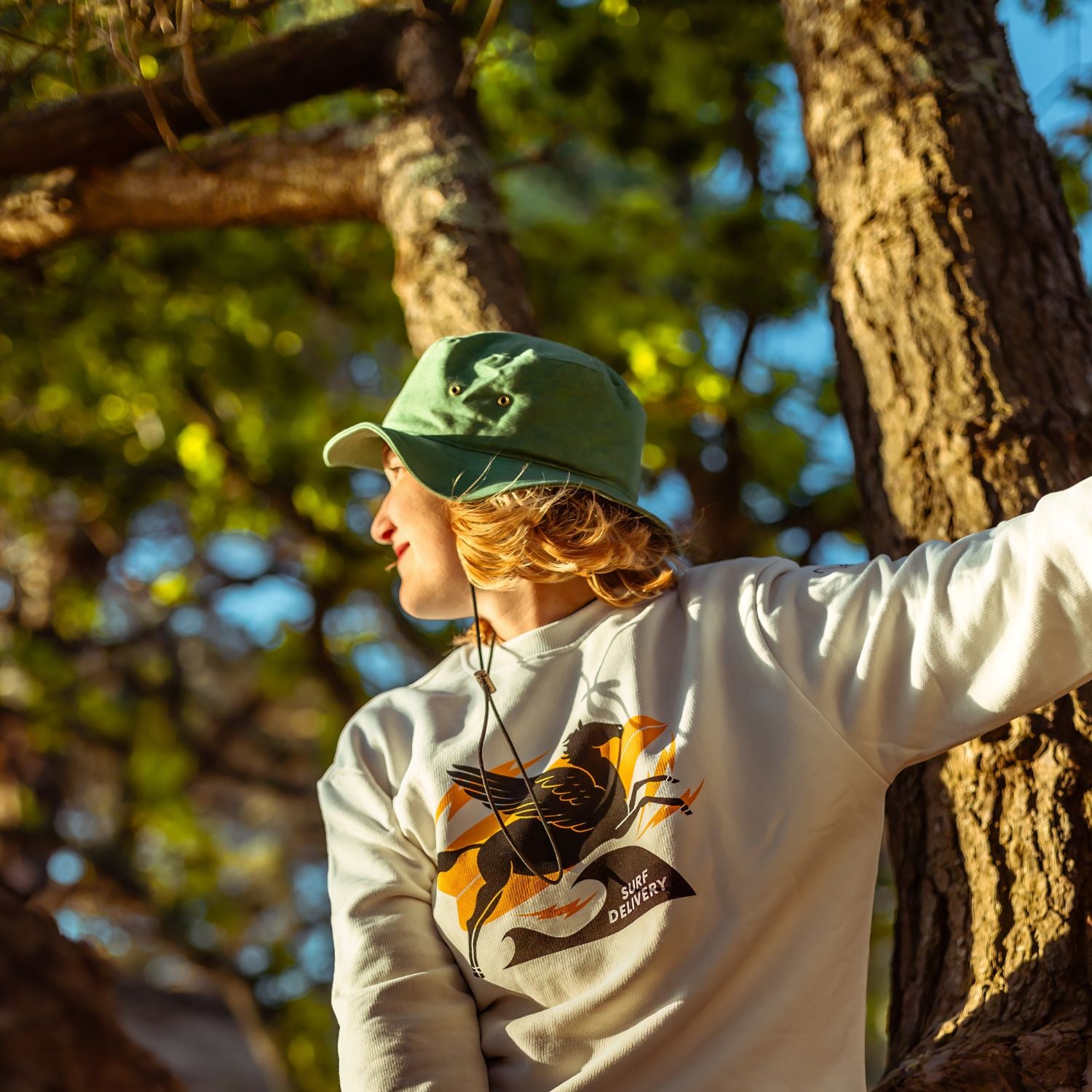 Organic Bucket Hat Dark Green Casquette Zeus Surf - Apparel