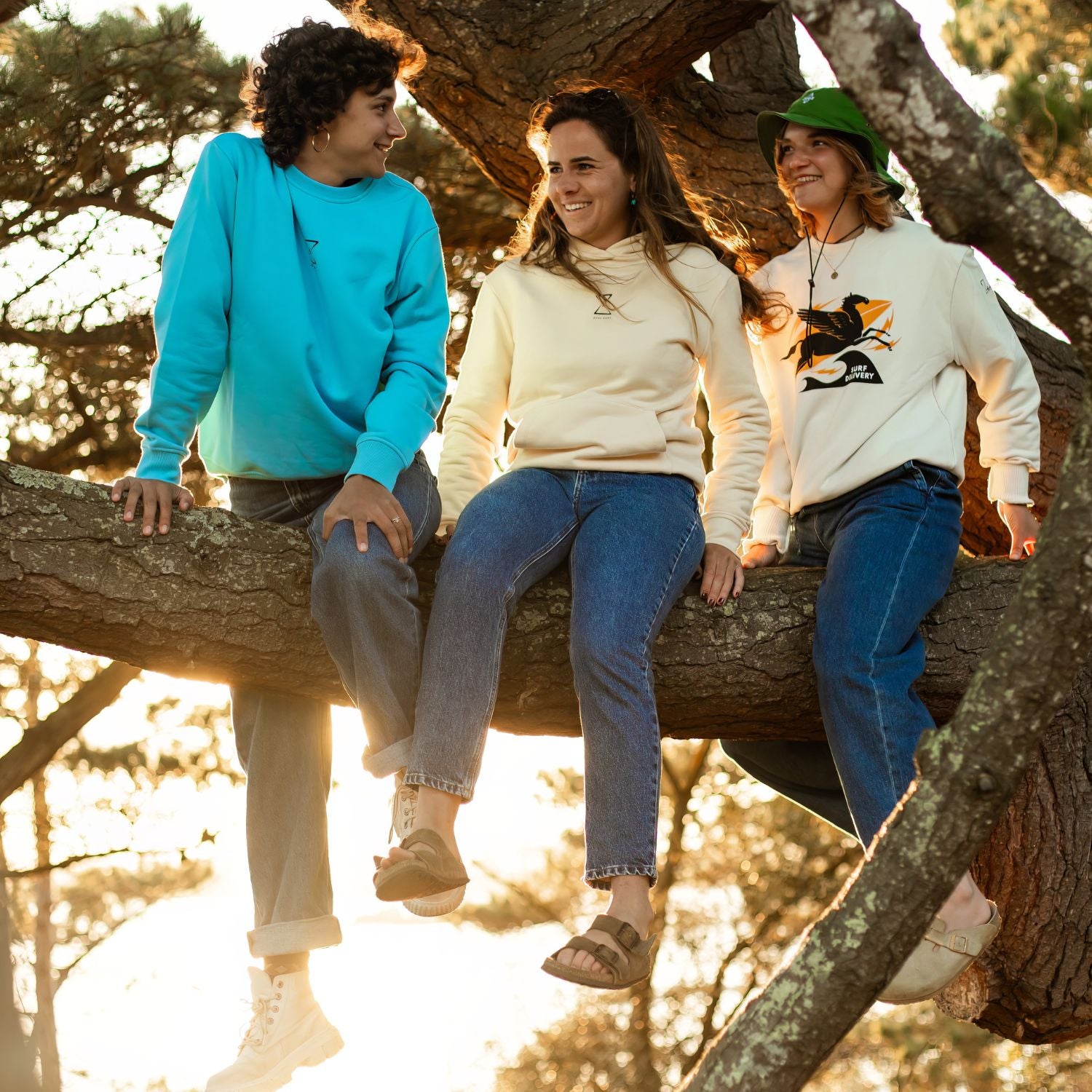 Hoodie Zeus Tempo Beige Hoodie Zeus Surf - Apparel