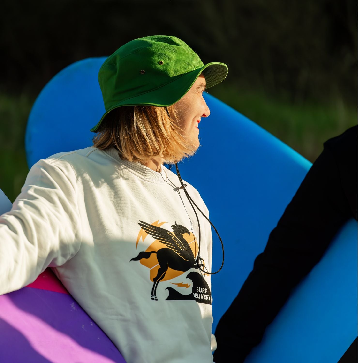 Organic Bucket Hat Dark Green Casquette Zeus Surf - Apparel