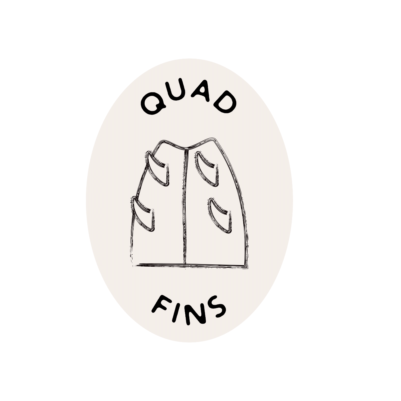 un icon de shape de surf quad fins