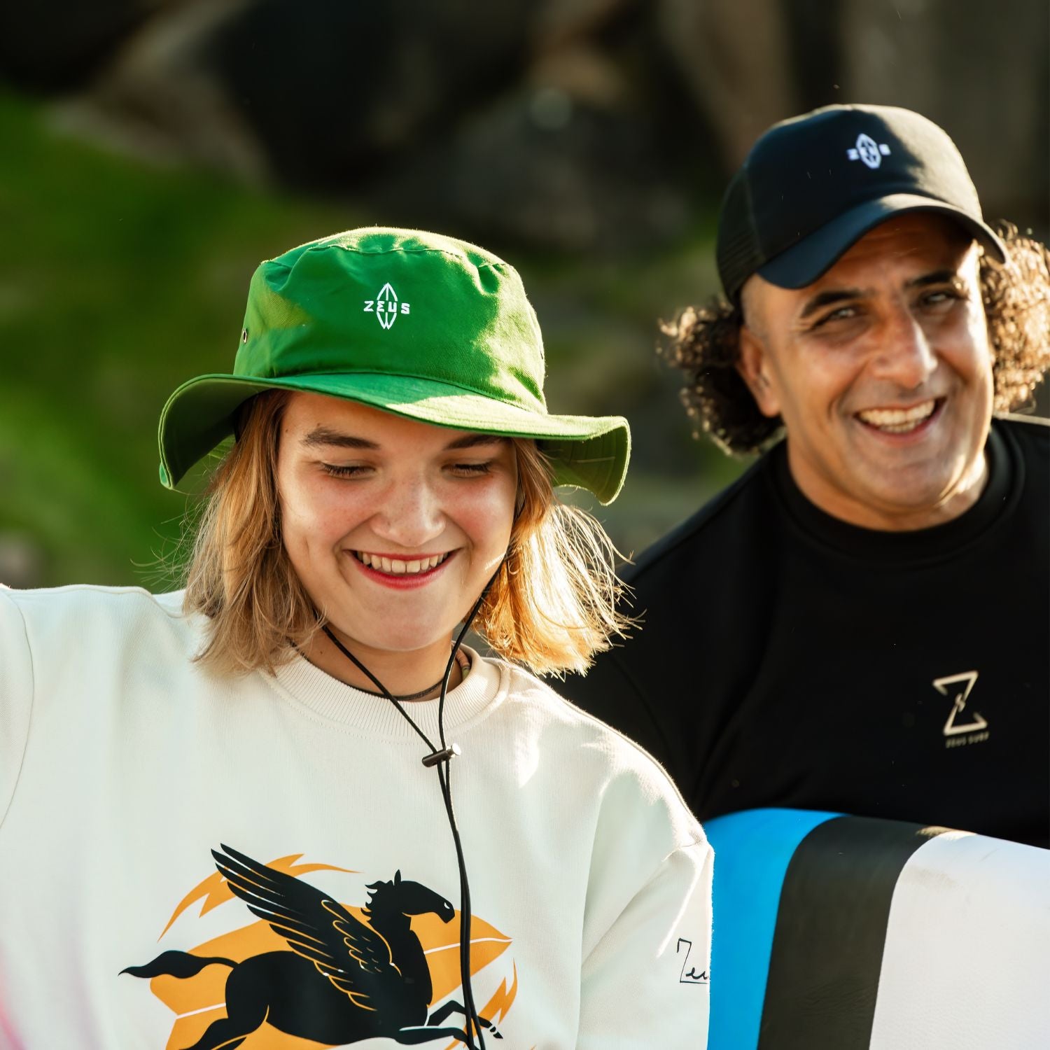 Organic Bucket Hat Dark Green Casquette Zeus Surf - Apparel