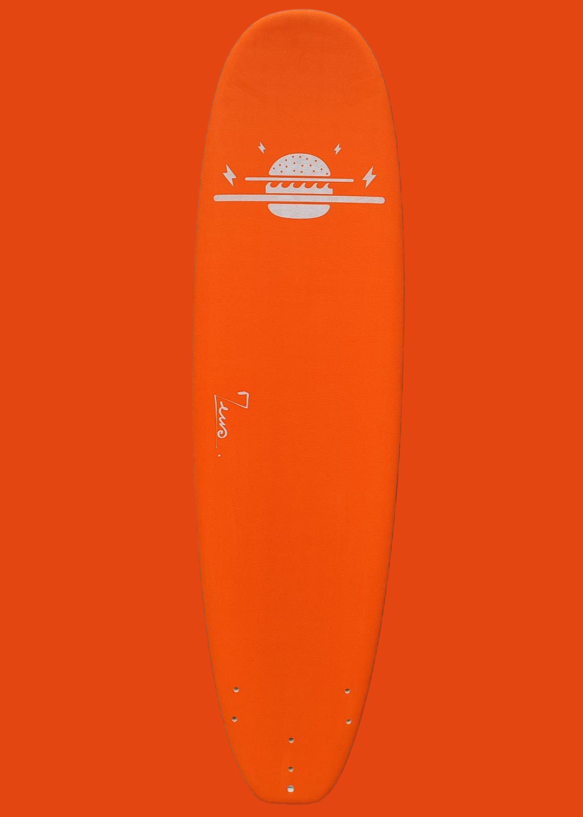 planche de surf débutant en mouse zeus burger orange