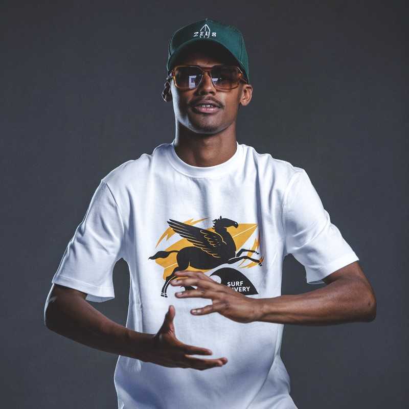 T Shirt Pegase White T-Shirt Zeus Surf - Apparel