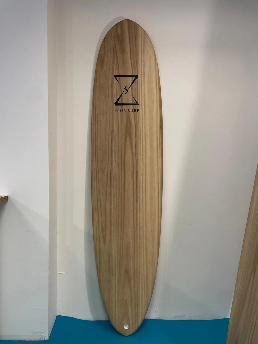 Zeus 7'6 Wood Mini-malibu Epoxy - deck