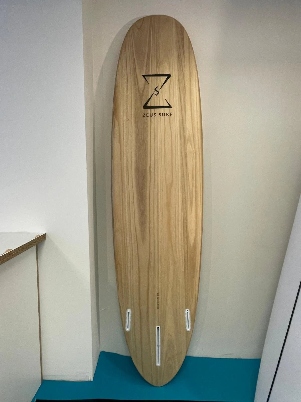 Zeus 8'0 Wood Squaretail Longboard Epoxy - bottom