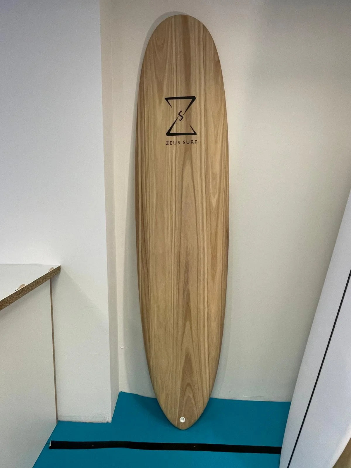 Zeus 8'0 Wood Squaretail Longboard Epoxy - deck