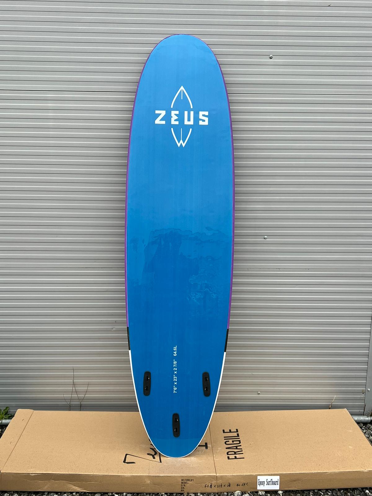 Planche de Surf Occasion Zeus Rosa 7'6 Purpleproduct_type#surf_#surfshop#_zeus-surfboards_