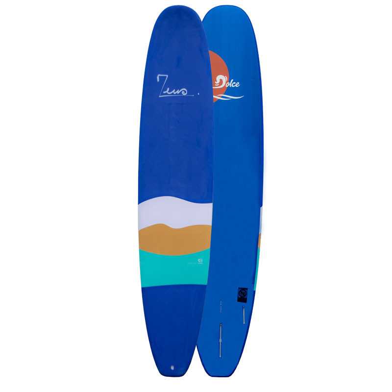 a blue surfboard with a white background