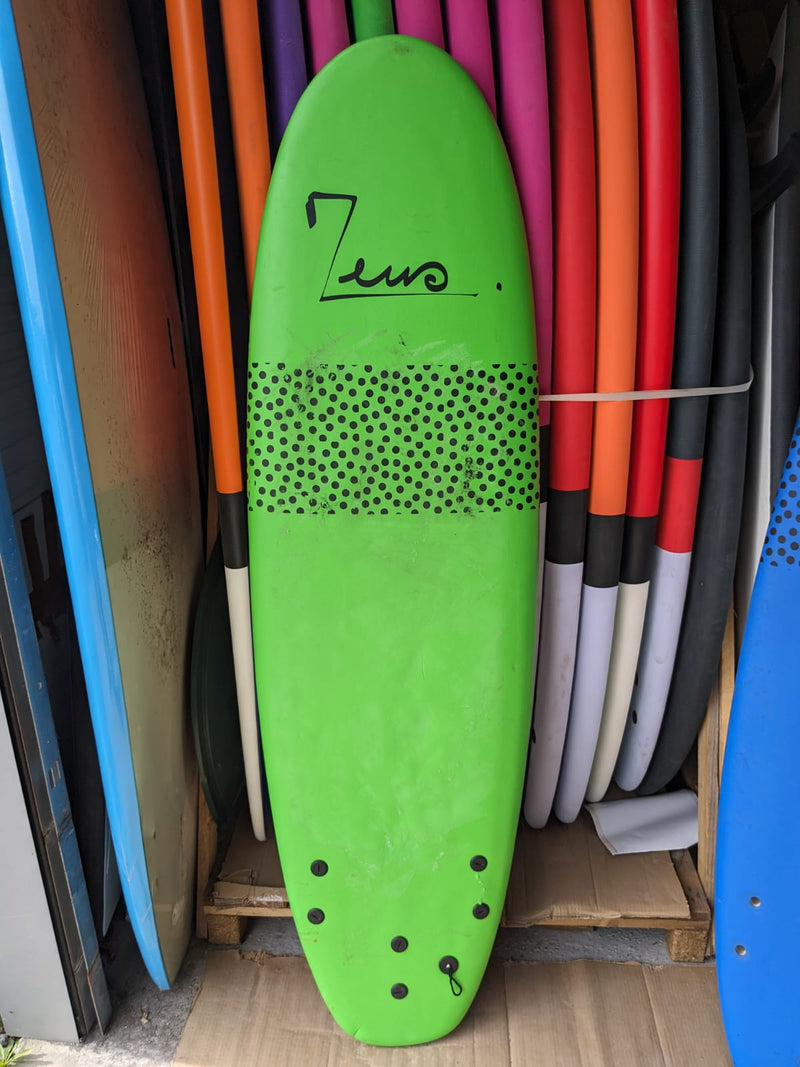 Load image into Gallery viewer, Zeus Surf Surboards Softop Planche de Surf Occasion Zeus - Burger 6&#39;0
